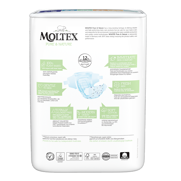 Moltex Nature XL, ekoloģiskās autiņbiksītes.