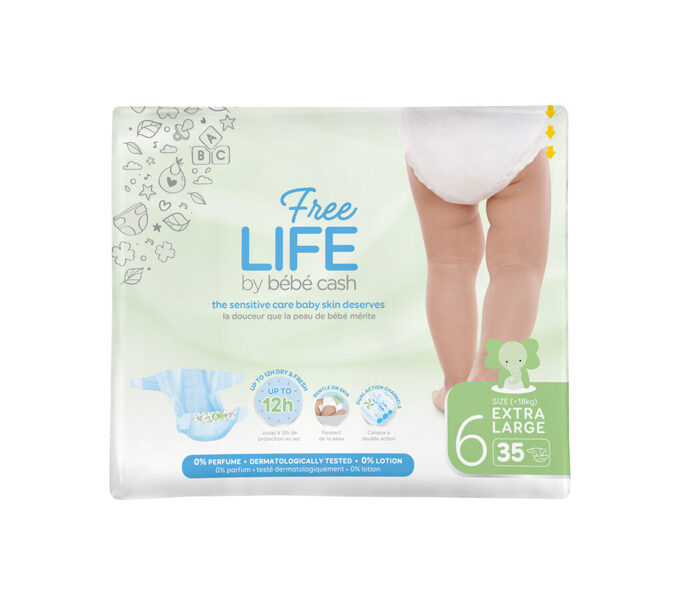 Freelife Bebe Cash XL (18+ kg) Diapers 35 pcs.